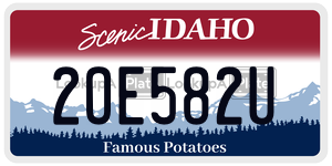 2OE582U  license plate in ID