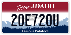 2OE720U  license plate in ID