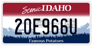2OE966U  license plate in ID