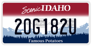 2OG182U  license plate in ID
