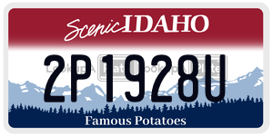 2P1928U license plate in Idaho