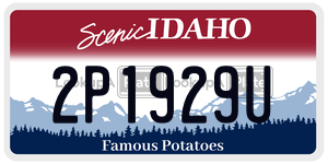 2P1929U license plate in Idaho