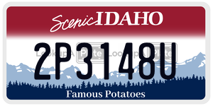 2P3148U  license plate in ID