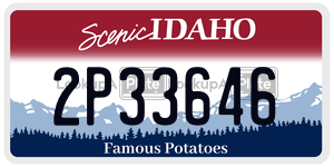 2P33646  license plate in ID