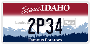 2P34  license plate in ID