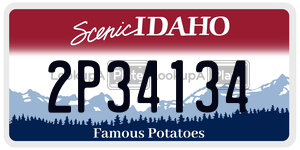 2P34134  license plate in ID