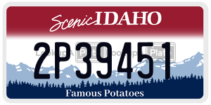 2P39451 license plate in Idaho