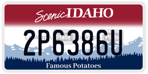 2P6386U  license plate in ID