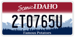 2T0765U  license plate in ID