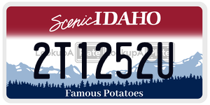 2T1252U  license plate in ID