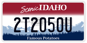 2T2050U  license plate in ID