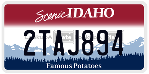 2TAJ894  license plate in ID