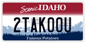 2TAK00U  license plate in ID