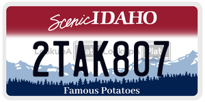 2TAK807  license plate in ID