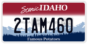 2TAM460  license plate in ID