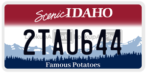 2TAU644 license plate in Idaho