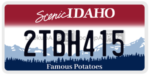 2TBH415  license plate in ID