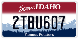 2TBU607  license plate in ID