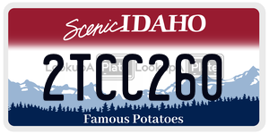2TCC260  license plate in ID