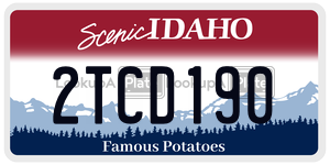2TCD190  license plate in ID