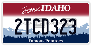2TCD323  license plate in ID