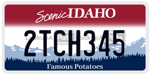 2TCH345  license plate in ID