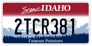 2TCR381  license plate in ID