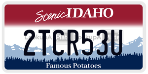 2TCR53U  license plate in ID