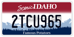 2TCU965  license plate in ID