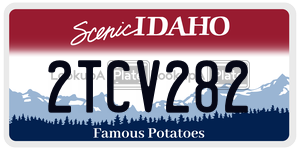 2TCV282  license plate in ID