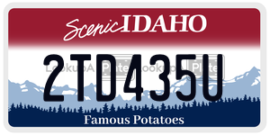 2TD435U  license plate in ID