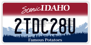 2TDC28U  license plate in ID