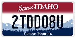 2TDD08U  license plate in ID