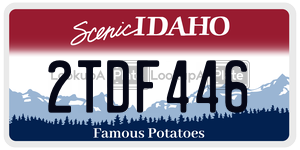 2TDF446  license plate in ID