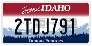 2TDJ791  license plate in ID