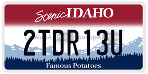 2TDR13U  license plate in ID