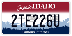 2TE226U  license plate in ID
