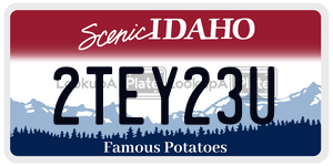 2TEY23U  license plate in ID