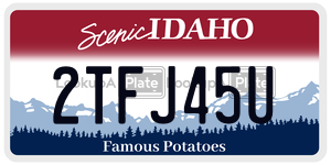 2TFJ45U  license plate in ID