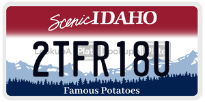 2TFR18U  license plate in ID