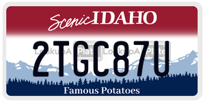 2TGC87U  license plate in ID