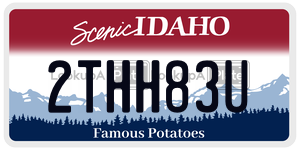 2THH83U  license plate in ID