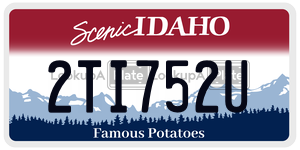 2TI752U  license plate in ID