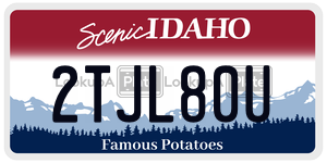 2TJL80U  license plate in ID