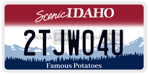 2TJW04U  license plate in ID