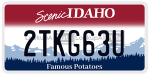 2TKG63U  license plate in ID