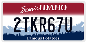 2TKR67U  license plate in ID