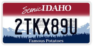 2TKX89U  license plate in ID