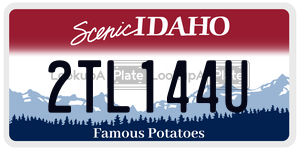 2TL144U  license plate in ID
