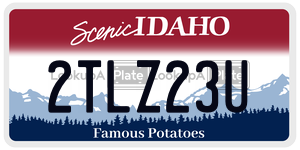 2TLZ23U  license plate in ID